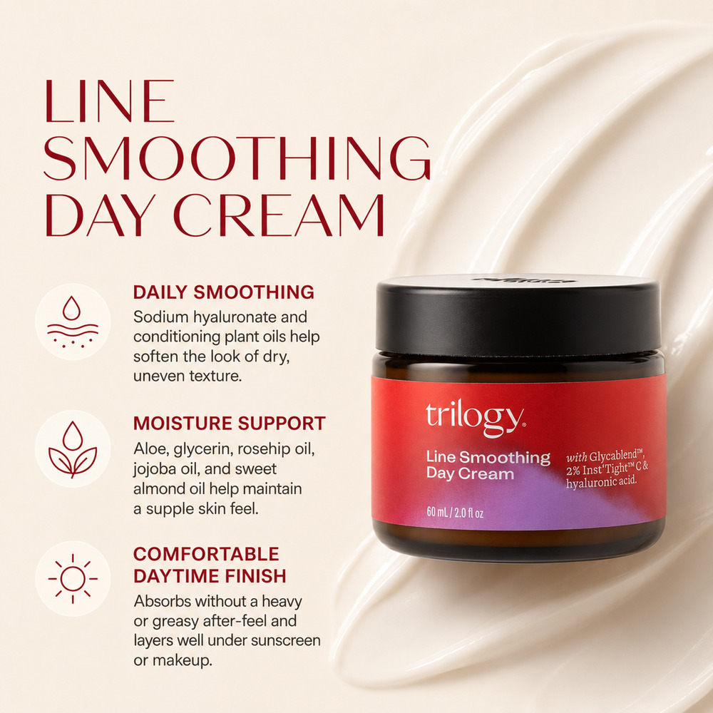 Trilogy Line Smoothing Day Cream with Rosehip Oil + Hyaluronic Acid 2 fl oz - Picture 2 of 4